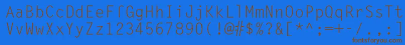 Lettergothic-fontti – ruskeat fontit sinisellä taustalla