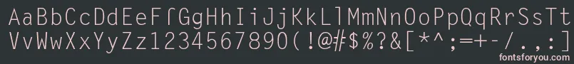 Lettergothic Font – Pink Fonts on Black Background