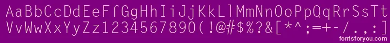 Lettergothic Font – Pink Fonts on Purple Background