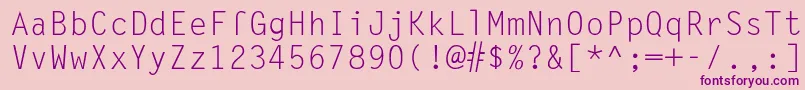 Lettergothic Font – Purple Fonts on Pink Background