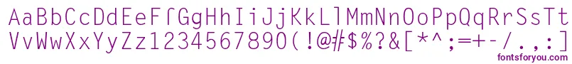 Saiba mais sobre a fonte Lettergothic Fonte Lettergothic – fontes roxas em um fundo branco