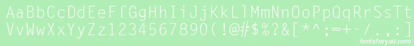 Lettergothic Font – White Fonts on Green Background