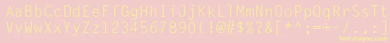 Lettergothic Font – Yellow Fonts on Pink Background