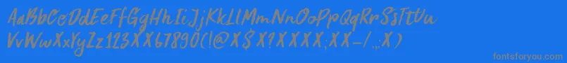 DkSummerRomance Font – Gray Fonts on Blue Background