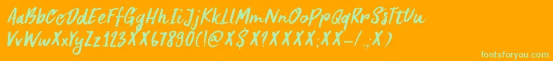 More about DkSummerRomance Font DkSummerRomance Font – Green Fonts on Orange Background