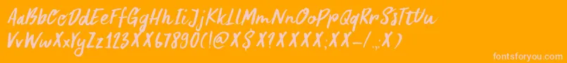 Weitere Informationen zur DkSummerRomance-Schriftart DkSummerRomance-Schriftart – Rosa Schriften auf orangefarbenem Hintergrund