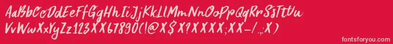 More about DkSummerRomance Font DkSummerRomance Font – Pink Fonts on Red Background