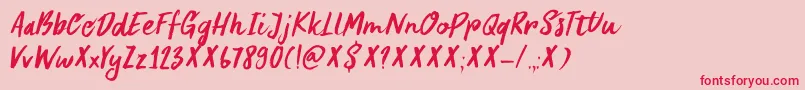 More about DkSummerRomance Font DkSummerRomance Font – Red Fonts on Pink Background