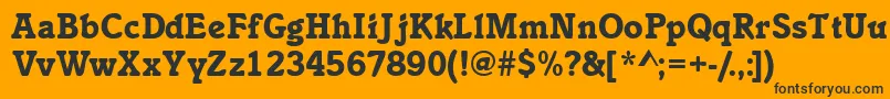 Inclinatblackssk Font – Black Fonts on Orange Background