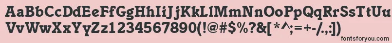 Шрифт Inclinatblackssk – чёрные шрифты на розовом фоне