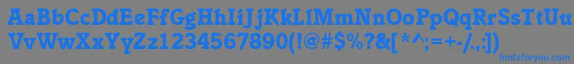 Inclinatblackssk Font – Blue Fonts on Gray Background