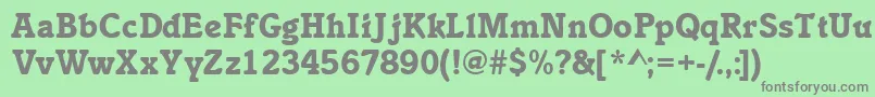 Inclinatblackssk Font – Gray Fonts on Green Background