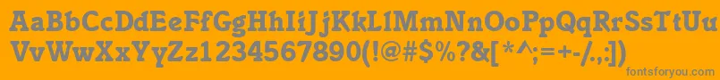 Police Inclinatblackssk – polices grises sur fond orange
