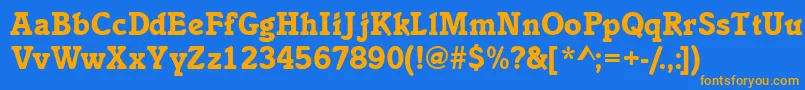 Inclinatblackssk Font – Orange Fonts on Blue Background