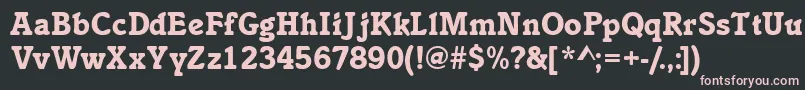 Шрифт Inclinatblackssk – розовые шрифты на чёрном фоне