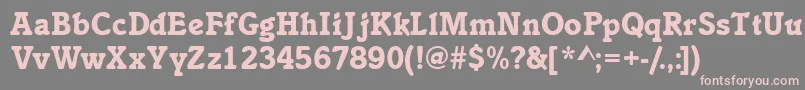 Inclinatblackssk-fontti – vaaleanpunaiset fontit harmaalla taustalla