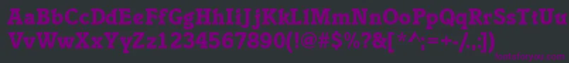 Шрифт Inclinatblackssk – фиолетовые шрифты на чёрном фоне