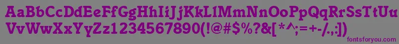 Inclinatblackssk-Schriftart – Violette Schriften auf grauem Hintergrund
