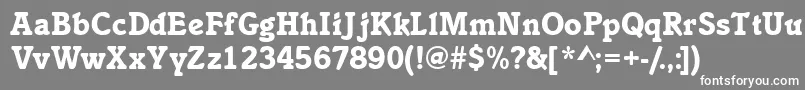 Inclinatblackssk-fontti – valkoiset fontit harmaalla taustalla