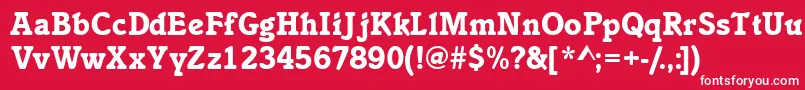 Inclinatblackssk Font – White Fonts on Red Background