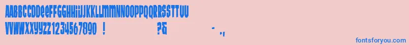 Wunderbar Font – Blue Fonts on Pink Background