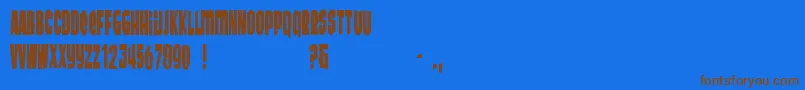 Wunderbar Font – Brown Fonts on Blue Background