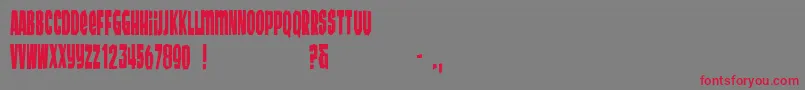 Wunderbar Font – Red Fonts on Gray Background
