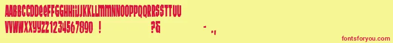 Wunderbar Font – Red Fonts on Yellow Background