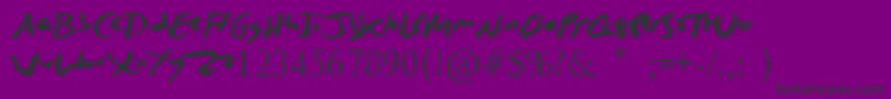 フォントZingEasy – 紫の背景に黒い文字