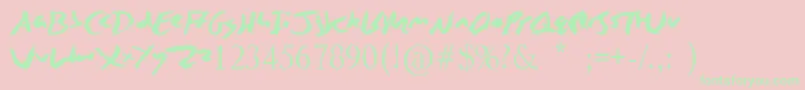 ZingEasy Font – Green Fonts on Pink Background