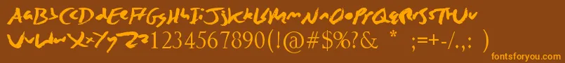 ZingEasy Font – Orange Fonts on Brown Background