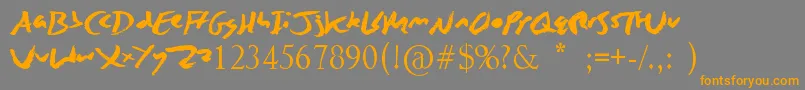 ZingEasy Font – Orange Fonts on Gray Background