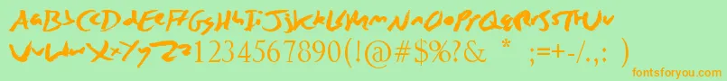 ZingEasy Font – Orange Fonts on Green Background