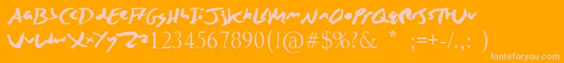 ZingEasy Font – Pink Fonts on Orange Background