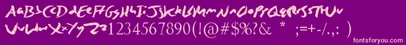 ZingEasy Font – Pink Fonts on Purple Background