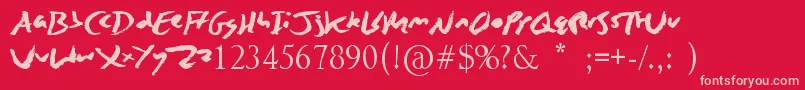 ZingEasy Font – Pink Fonts on Red Background