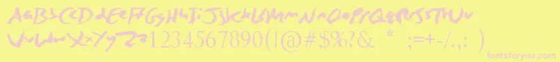 ZingEasy Font – Pink Fonts on Yellow Background