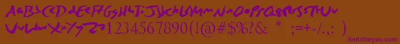 ZingEasy Font – Purple Fonts on Brown Background