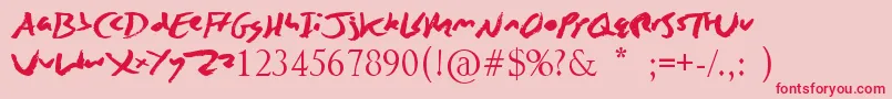 ZingEasy Font – Red Fonts on Pink Background