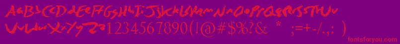 ZingEasy Font – Red Fonts on Purple Background