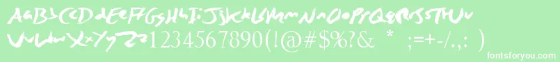 ZingEasy Font – White Fonts on Green Background