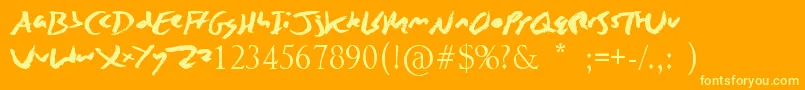 ZingEasy Font – Yellow Fonts on Orange Background