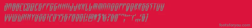 Swordtoothital Font – Gray Fonts on Red Background