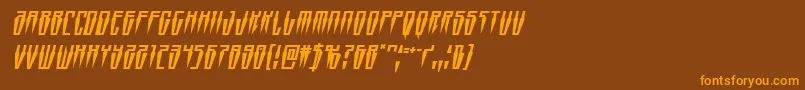 Swordtoothital Font – Orange Fonts on Brown Background