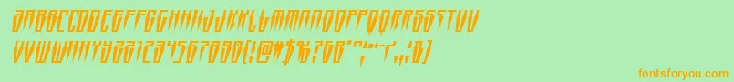 Swordtoothital Font – Orange Fonts on Green Background