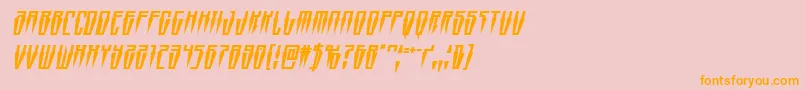 Swordtoothital Font – Orange Fonts on Pink Background