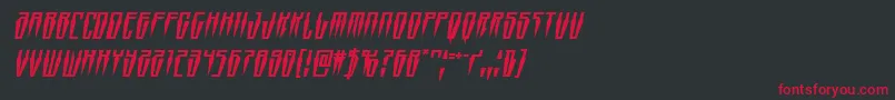 フォントSwordtoothital – 黒い背景に赤い文字