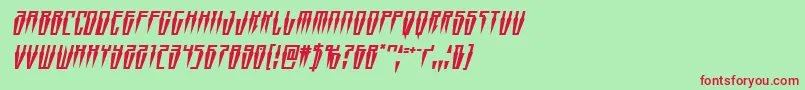 Swordtoothital Font – Red Fonts on Green Background