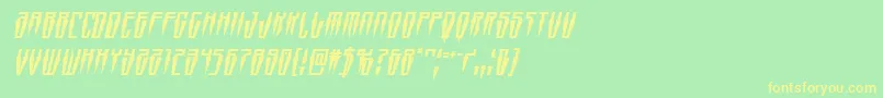 Swordtoothital Font – Yellow Fonts on Green Background