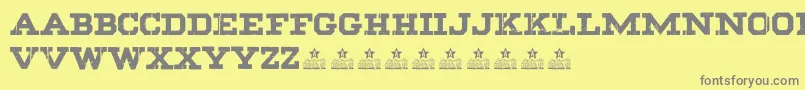 Шрифт BlackPersonalUse – серые шрифты на жёлтом фоне